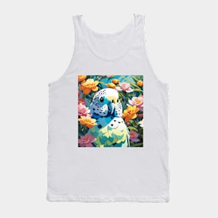 Blossoming Budgie- Budgerigar with beautiful buttercups Tank Top